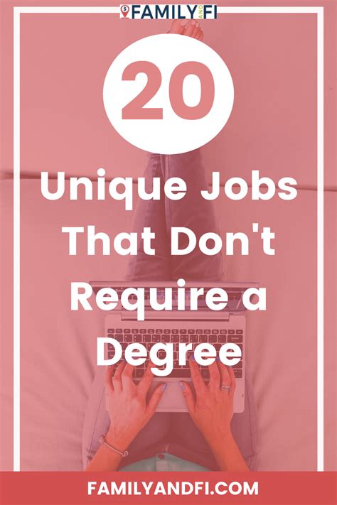 20 Unique Jobs That Dont Require A Degree Unique Jobs Job Unique