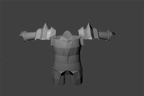 Low Poly Plate Armour Free Vr Ar Low Poly 3d Model Cgtrader