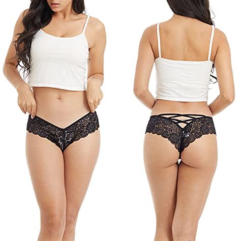 Womens Sexy Lace V Back Thongs Criss Cross Panties 4 Pack S Pricepulse