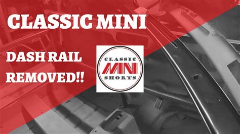 Find your friends on facebook. 38 Classic Mini Restoration - Dash Rail Removal - YouTube