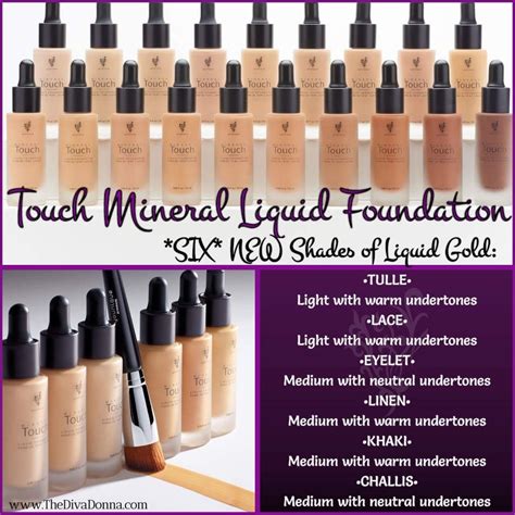 Six New Shades Of Younique Mineral Touch Liquid Foundation Liquid Gold