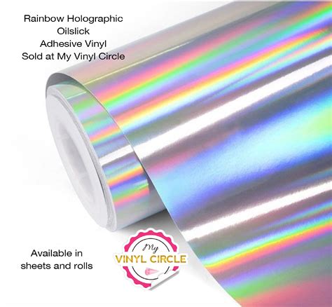 Holographic Vinyl Adhesive Vinyl 12x12 Sheets Assorted Colors Craft