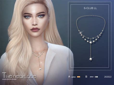 Pearl Necklace 202022 By S Club Ll At Tsr Sims 4 Updates