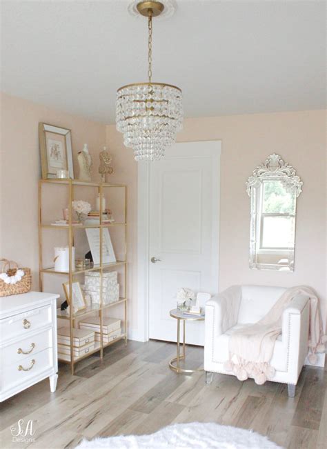 Updated Glam Office Reveal With Blush Pink Walls Summer