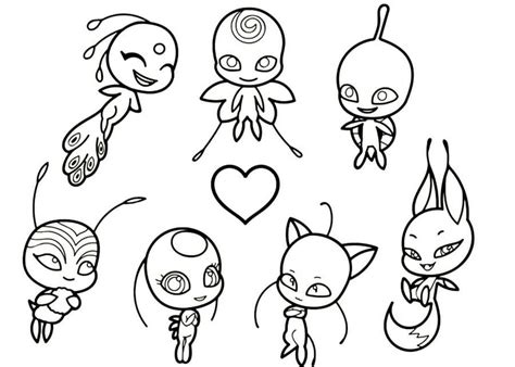 If you like the animated series ladybug and cat noir, then you probably know who the the kwami are. Coloring Pages Kwami. Miraculous Ladybug and Cat Noir ...