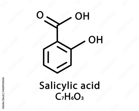 Salicylic Acid Molecular Structure Salicylic Acid Skeletal Chemical
