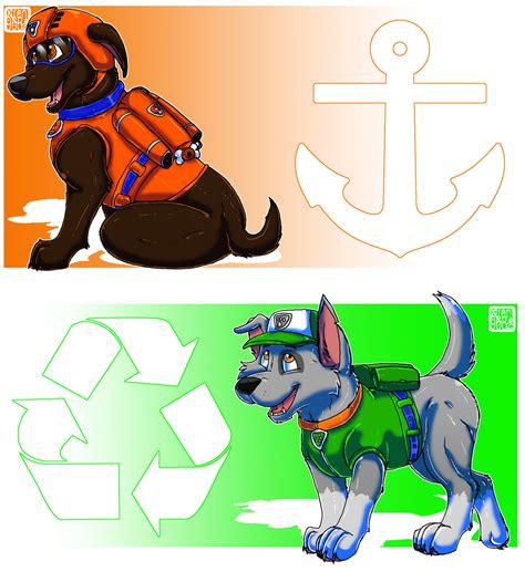 Zuma And Rocky Paw Patrol By Xtrent968 On Deviantart