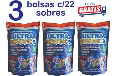 Ultra Advanc3 Con Biotina Colageno 3 Bolsas Envío Gratis