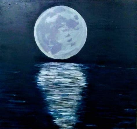 I Sea The Moon Simple Canvas Paintings Moon Painting Diy Art Painting
