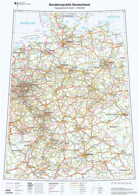 Online shoppen & punkten neu. Landkartenblog: Online: Topographische Straßenkarte von Deutschland 1:2.500.000 zum Download