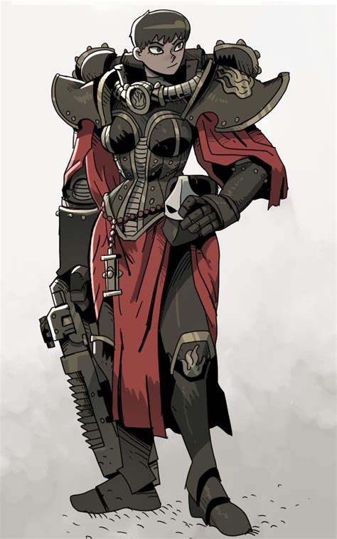 Ho Uja Adepta Sororitas Warhammer 40k Commission 1girl Armor