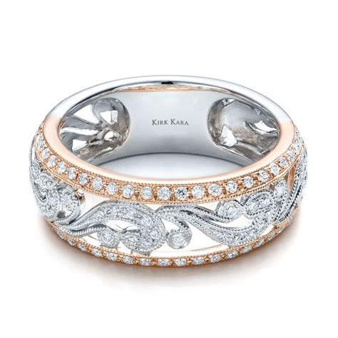 Shop for womens weddings rings on amazon.com. Two-tone Filigree And Diamond Women's Band - Kirk Kara ...
