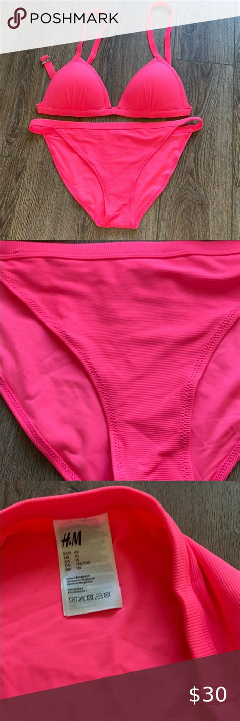 Handm Hot Pink Bathing Suit Pink Bathing Suits Bathing Suits Brands