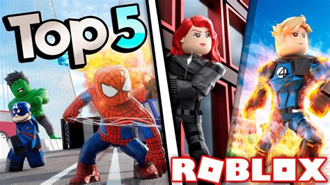 Top 5 Juegos De SuperhÉroes En Roblox 💪 Marveldc Youtube