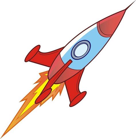 Rocket Space Rocket Cartoon Sticker Decal Graphic Vinyl ...
