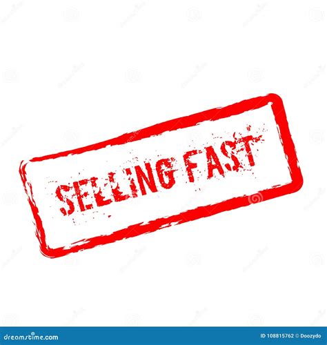 Selling Fast Red Rubber Stamp Isolated on White. Stock Vector