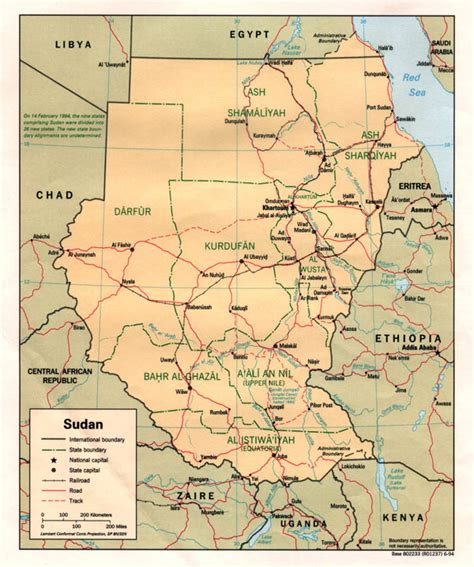 Detailed Political And Administrative Map Of Sudan Sudan Detailed Political And Administrative