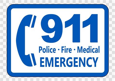 Call 911 Sign On Transparent Background 2376117 Vector Art At Vecteezy