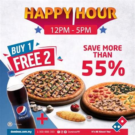 Enjoy your delicious pizza by ordering online and free delivery to your doorstep or domino's pizza promotion january 2018: 29 May 2020 Onward: Domino's Pizza Happy Hour Buy 1 Free 2 ...