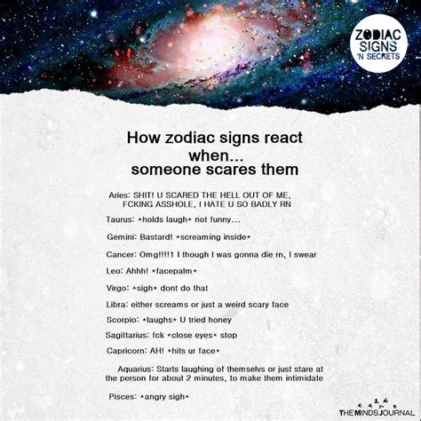 How Zodiac Signs React When Someone Scares Them
