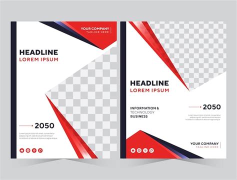 Premium Vector Corporate Book Cover Design Template