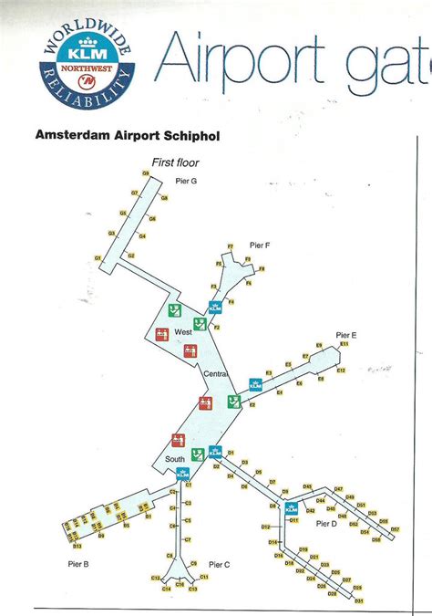 Klm Amsterdam Schiphol Airport Map