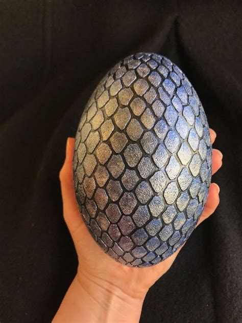 Silver And Black Real Dragon Egg Made From Emu Eggshell Etsy In 2020