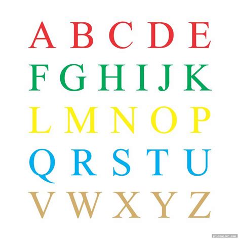 10 Best Large Colored Letters Printable Printableecom Images