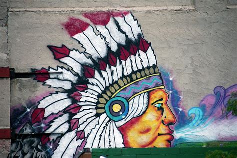 Native American Wall Mural Cheyenne Wyoming Photograph By Thomas