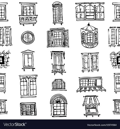 Set Of Various Window Shapes Royalty Free Vector Image
