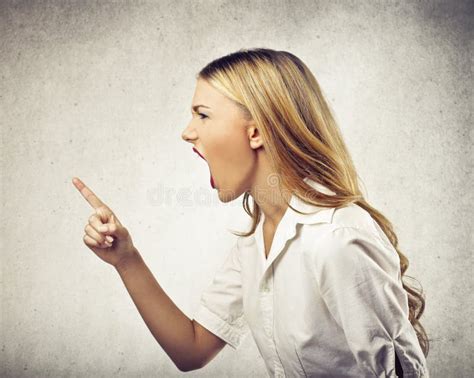 Young Woman Yelling Stock Photo Image Of Show Wall 32886644