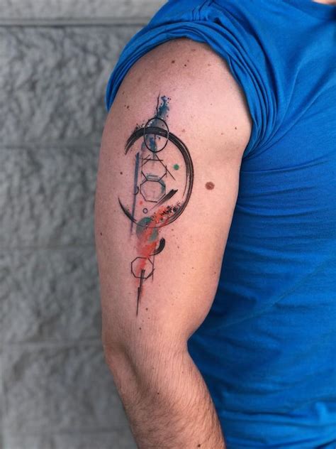 Abstract Watercolor Tattoo By Drew Tattoonow