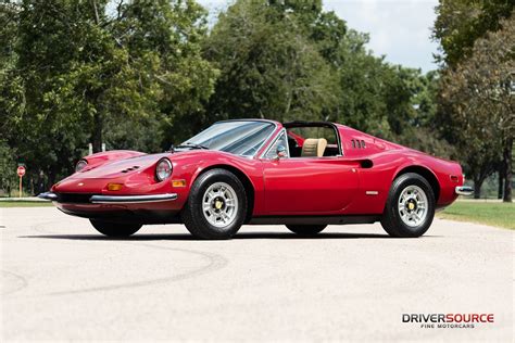 1972 ferrari dino 246gt in rossa corsa with black interior. 1972 Ferrari 246 GTS | DriverSource : Fine Motorcars | Houston, TX