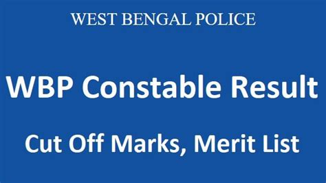 Wbp Constable Result Link Out Wbpolice Gov In Cut Off Marks