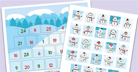 Christmas Countdown Printable Calendar Calendar Templates