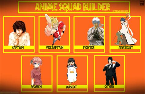 Anime Squad Builder Squad 6 By Kingwallpaper On Deviantart