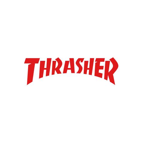 Thrasher Logo Die Cut Sticker 2125 X 575 Red Calstreets Skateshop