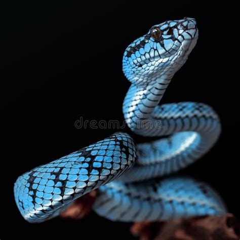 Blue Poisonous Viper Snake From Indonesia Stock Photo Image Of Blue