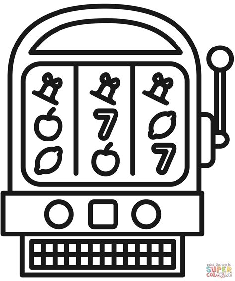 Slot Machine Coloring Page Free Printable Coloring Pages