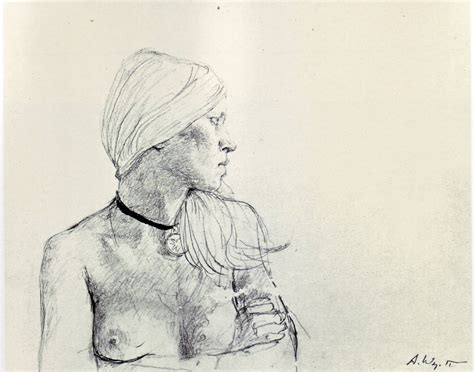 A Drawing Of A Woman With A Turban On Her Head Holding A Glass