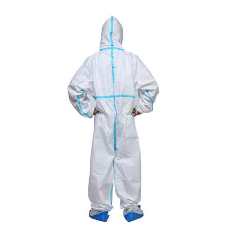 Ly Disposable Safety Isolation Gown Protective Coverall With Blue