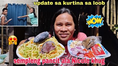 Nagluto Ako Ng Sempleng Pancit Ala Nicole Khug Sobrang Sarap At Update Sa Kurtina Youtube
