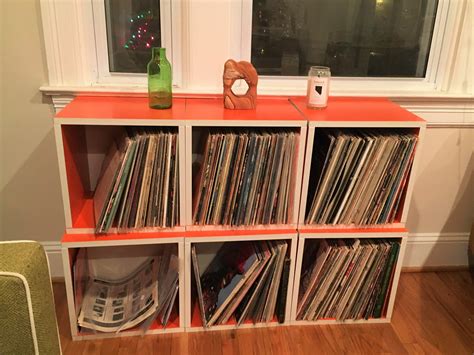 Oak Vinyl Record Album Storage Cube And Stackable Shelf Way Basics