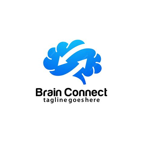 Brain Connect Logo Design Vorlage Premium Vektor