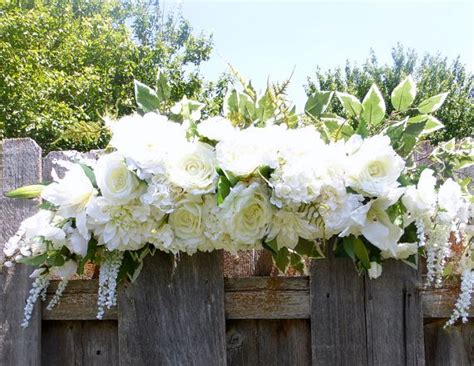Wedding Arch White Rose Arbor Swag White Wedding Flowers Etsy