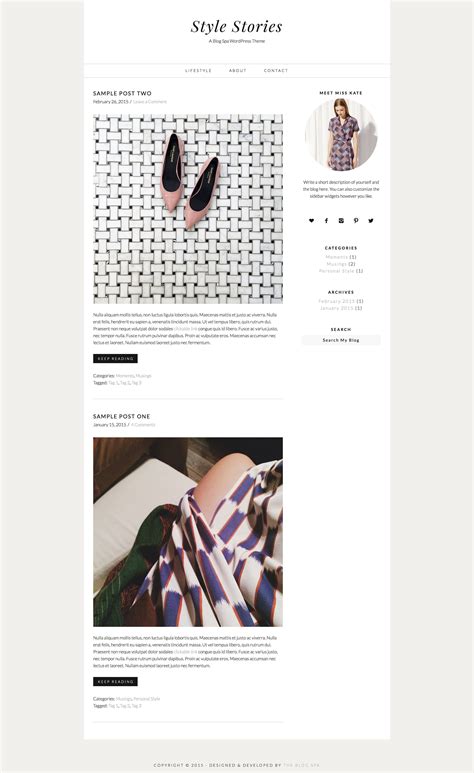 We create wordpress themes for female entrepreneurs so you can . Style Stories / WordPress Theme | Beautiful blog design, Wordpress theme responsive, Wordpress theme