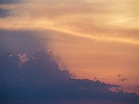 Cumulus Clouds Taken During Golden Hour Hd Wallpaper Peakpx