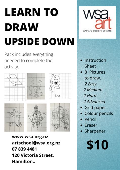 Art Pack Upside Down Drawing Waikato Society Of Arts