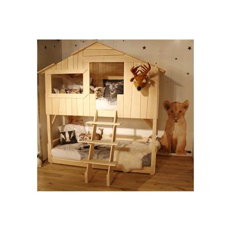Mathy By Bols Treehouse Bunk Bed In Natural Pine And Mdf Mathy By Bols