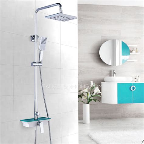These consist of a shower head and a faucet handle trim. Designer Square Shaped Hand Shower Cheap Shower Fixtures